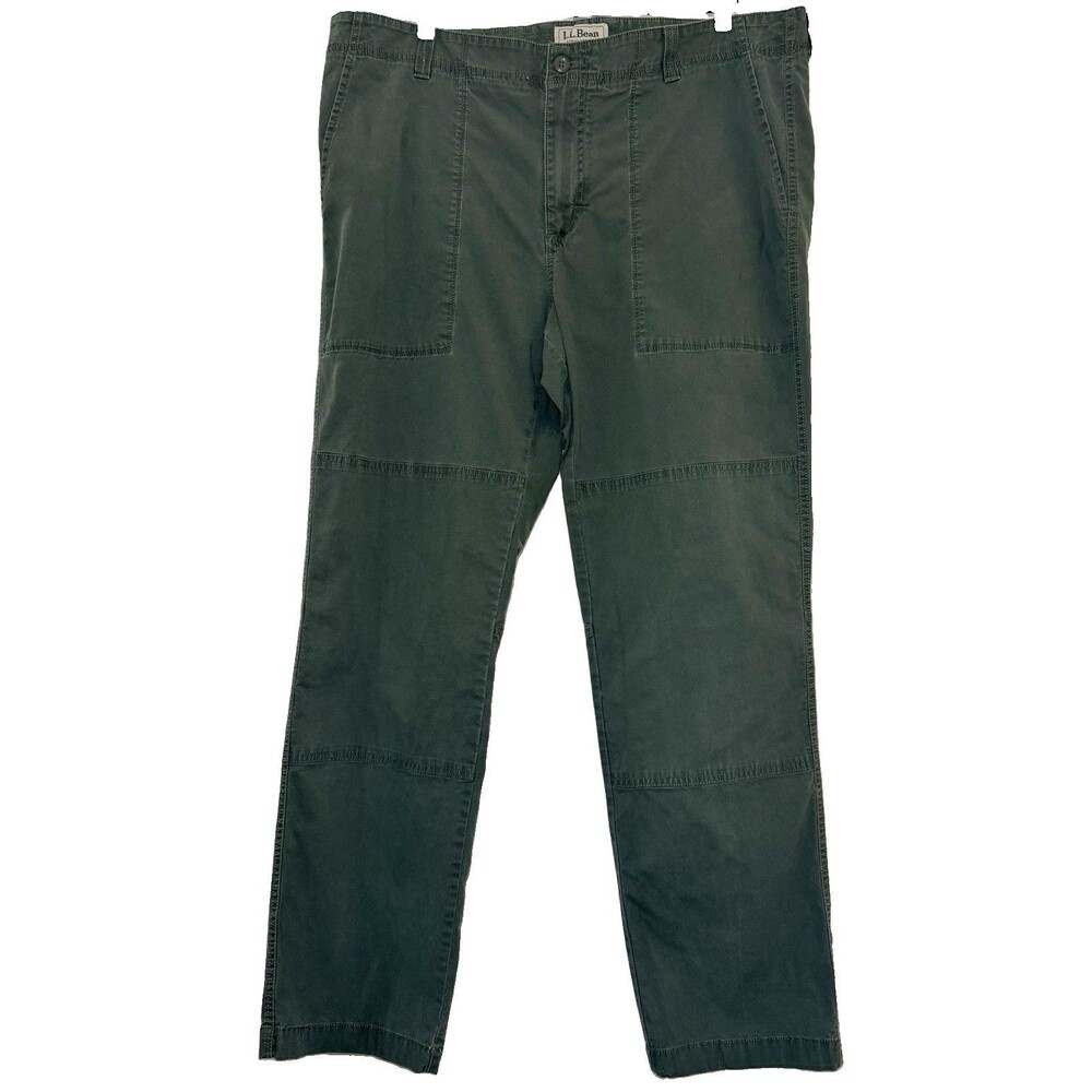 L.L.Bean Men’s 40W x 32 Olive Green Utility Pants Standard Fit Stretch Cotton